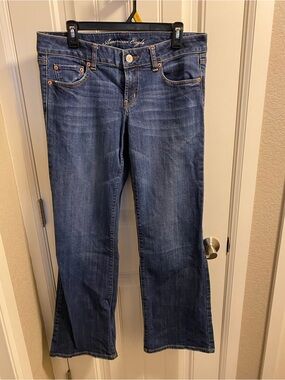 American Eagle Jeans 10 Favorite Boyfriend Stretch Blue Denim 2009 Y2K Regular